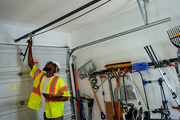 Professional Garage Door Panel Replacement technician working in Candler County County, GA